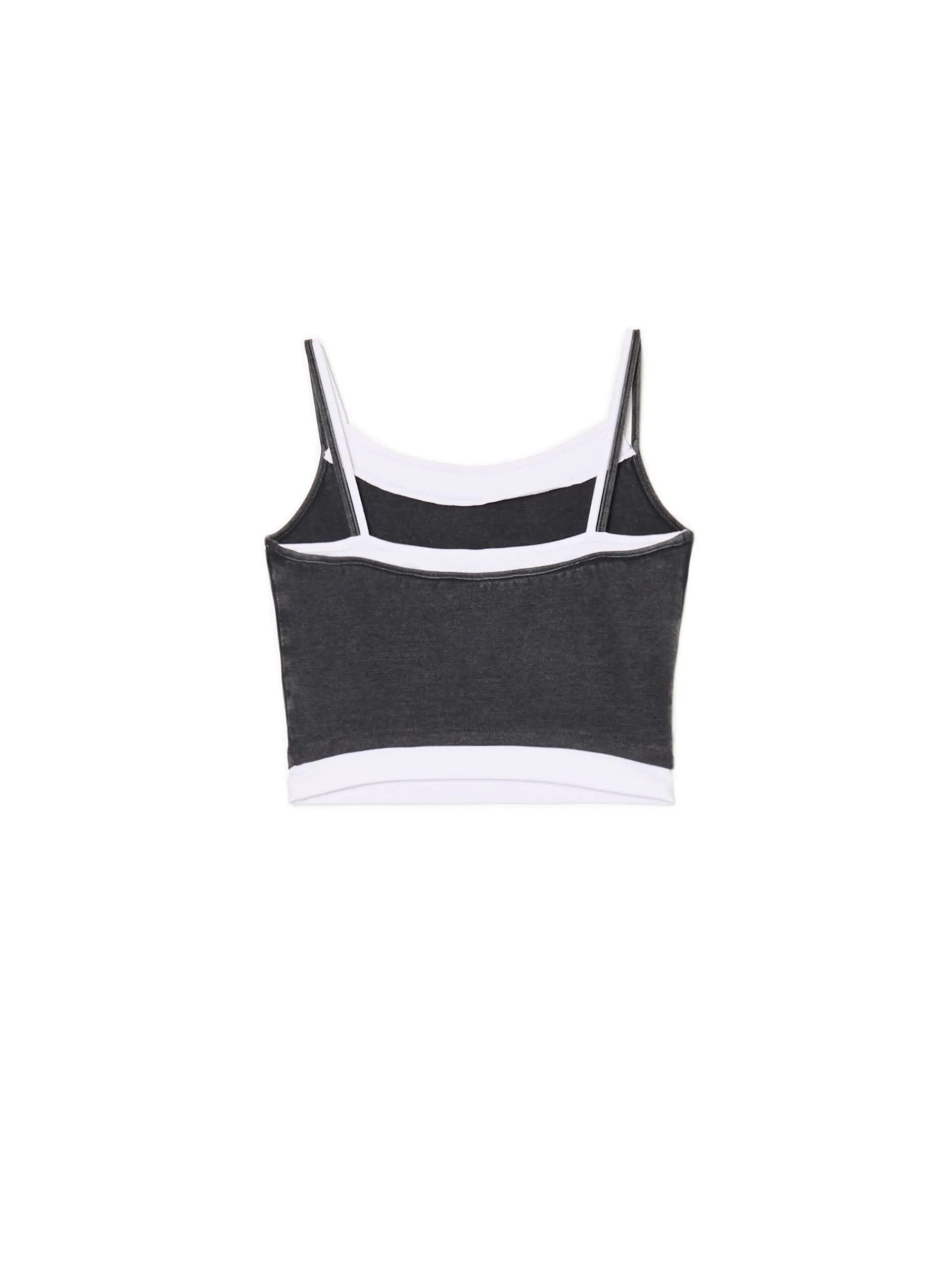 Cropp Koszulki, Topy|Sety*Szara koszulka z białymi wstawkami