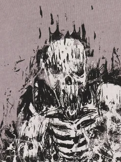 Cropp Unisex|Unisex*Szara koszulka z motywem kościotrupów UNISEX