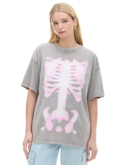 Cropp Unisex|Unisex*Szara koszulka z nadrukiem UNISEX