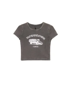 Cropp Koszulki, Topy*Szara koszulka z samochodem