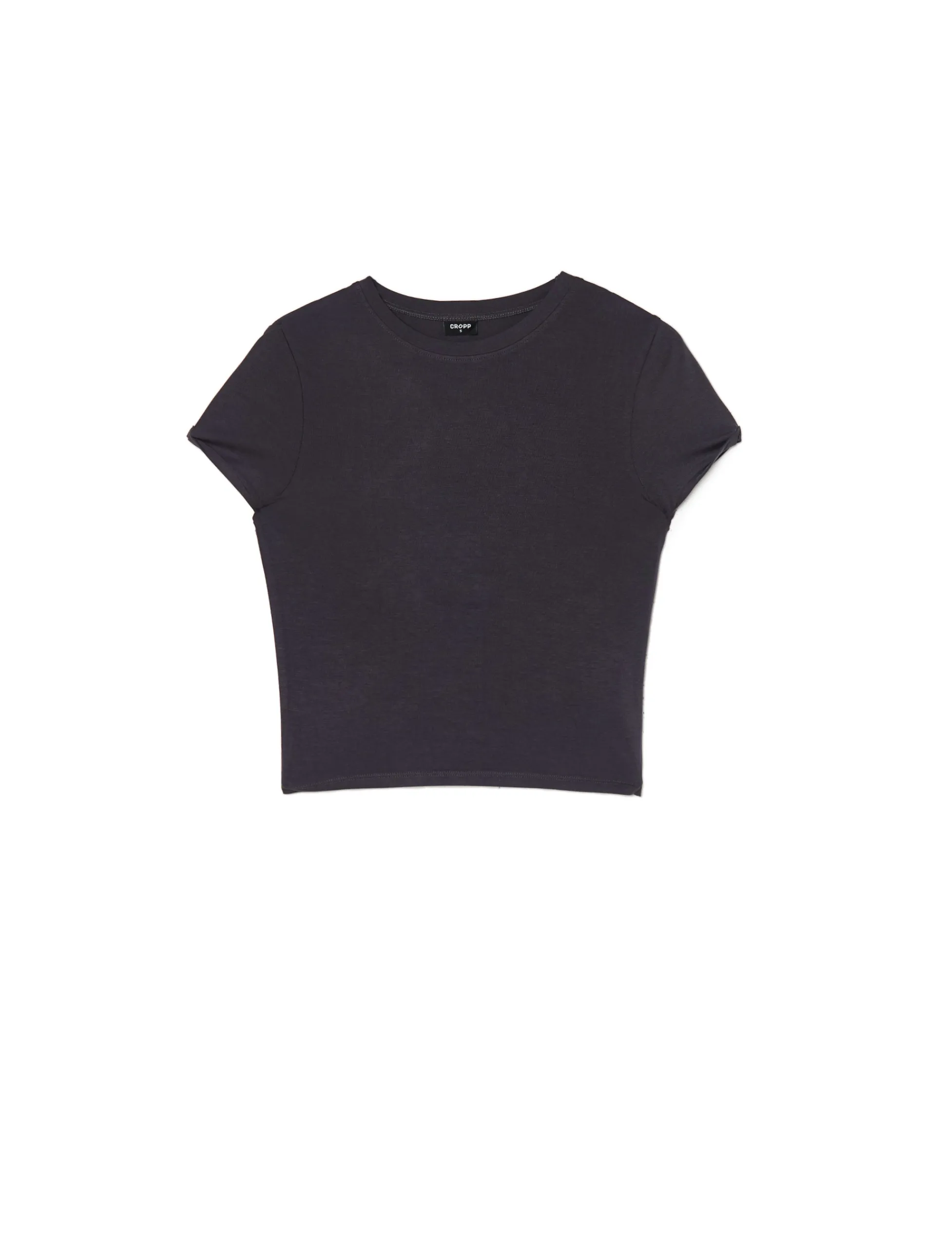 Cropp Koszulki, Topy*Szara koszulka z wiskozą