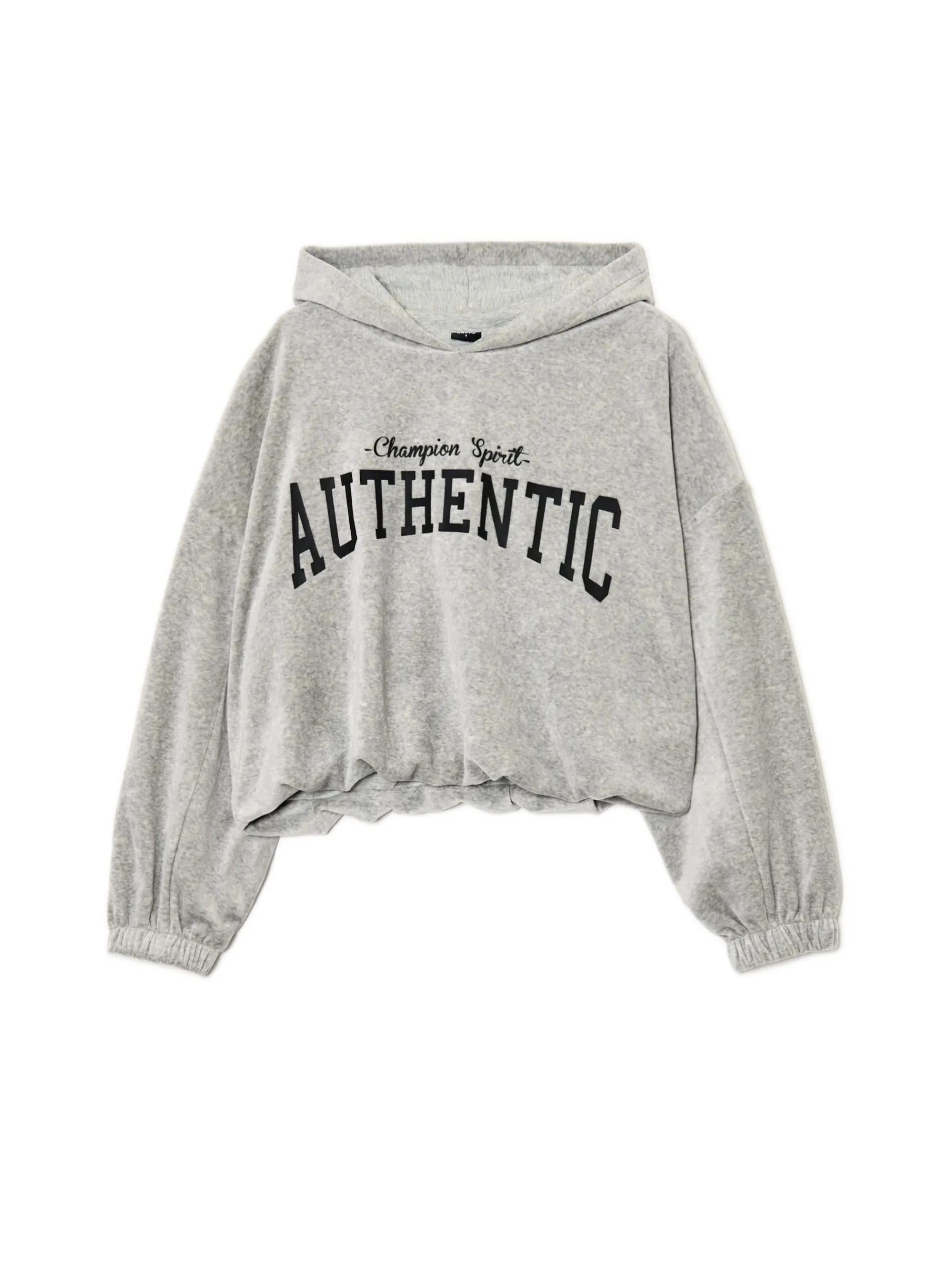 Cropp Bluzy|Sety*Szara krótka bluza boxy