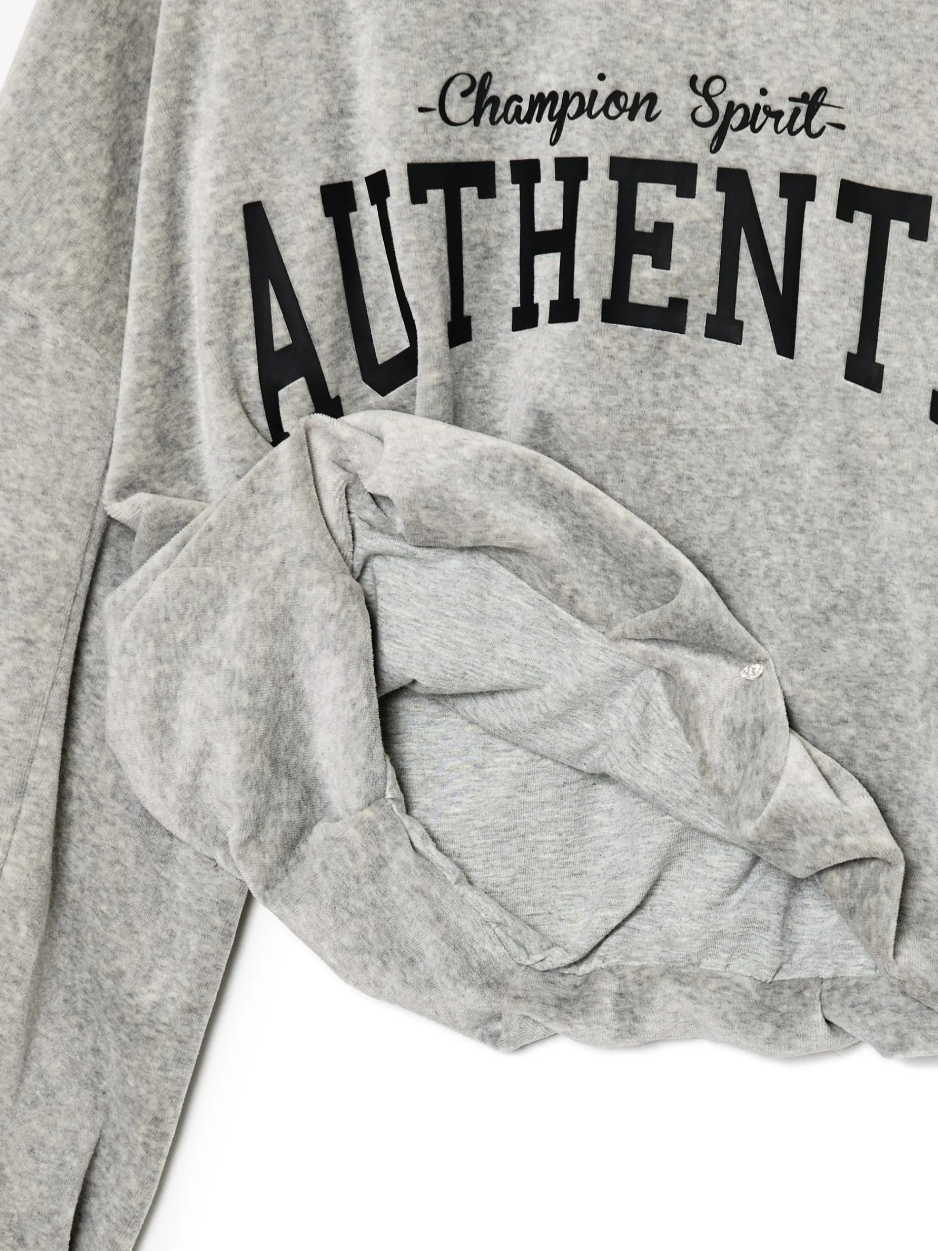 Cropp Bluzy|Sety*Szara krótka bluza boxy