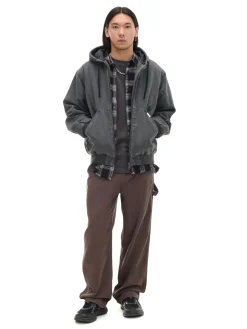 Cropp Kurtki Zimowe|Kurtki, Płaszcze*Szara kurtka bomber z kapturem