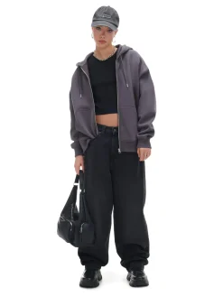 Cropp Bluzy*Szara rozpinana bluza oversize