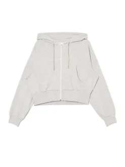 Cropp Bluzy*Szara rozpinana bluza z kapturem