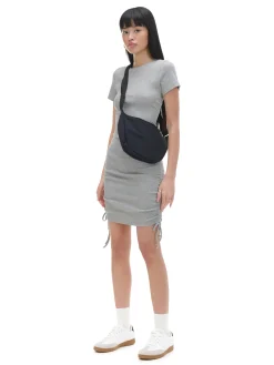 Cropp Sukienki, Kombinezony*Szara sukienka z ozdobnym marszczeniem