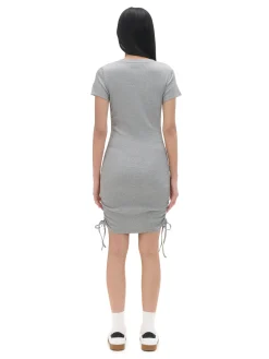 Cropp Sukienki, Kombinezony*Szara sukienka z ozdobnym marszczeniem