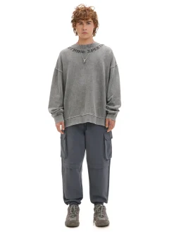 Cropp Spodnie*Szare dresowe joggery z kieszeniami