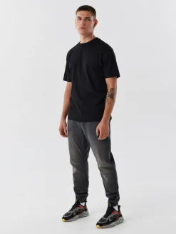 Cropp Jeansy*Szare jeansowe joggery