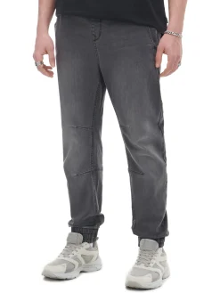 Cropp Jeansy*Szare jeansowe joggery chino