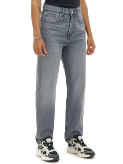 Cropp Jeansy*Szare jeansy mom z wysokim stanem