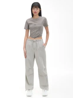 Cropp Jeansy*Szare jeansy parachute