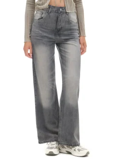 Cropp Jeansy*Szare jeansy retro wide leg