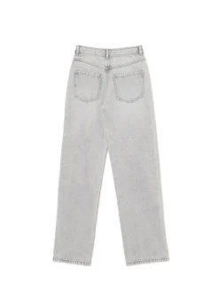 Cropp Jeansy*Szare jeansy straight z efektem sprania