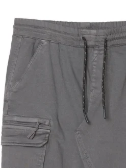 Cropp Spodnie*Szare joggery basic z kieszeniami cargo