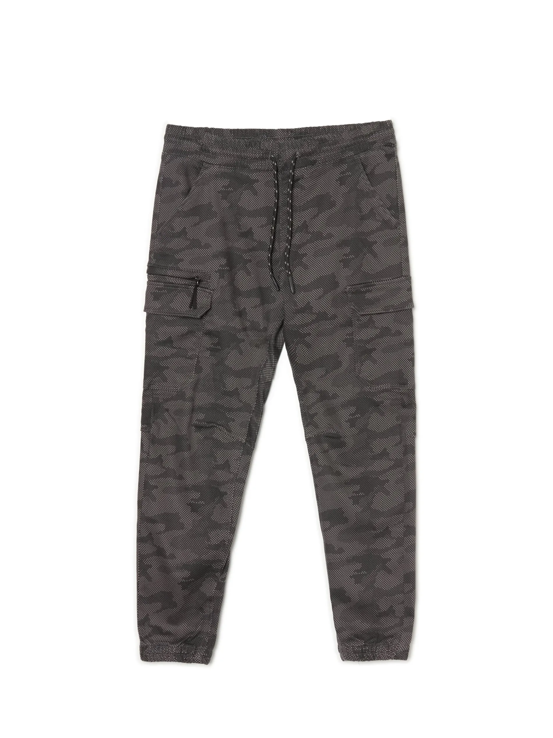 Cropp Spodnie*Szare joggery basic z kieszeniami cargo