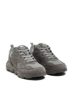 Cropp Sneakersy*Szare sneakersy z odblaskowymi elementami