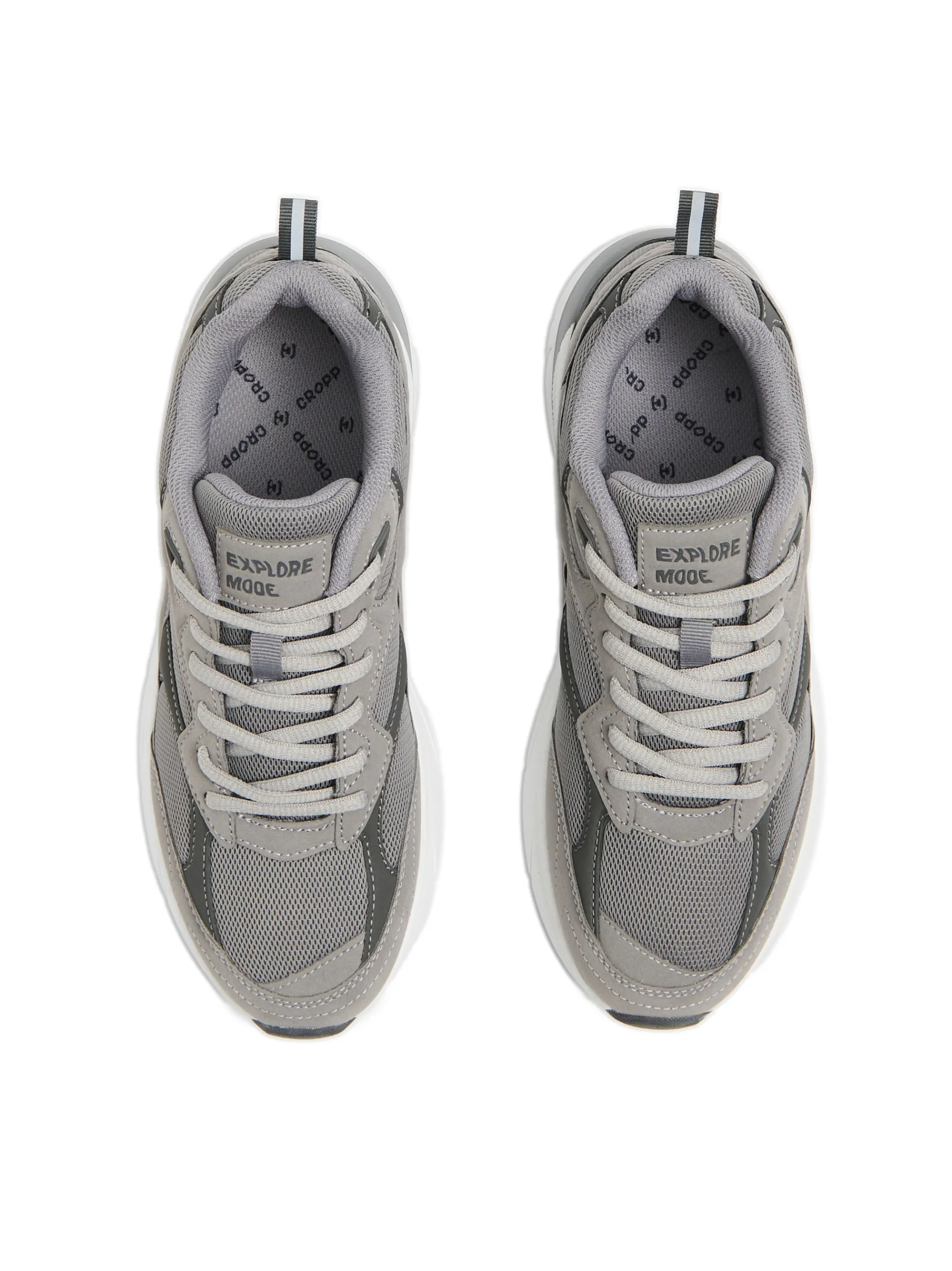 Cropp Sneakersy*Szare sneakersy z solidną podeszwą