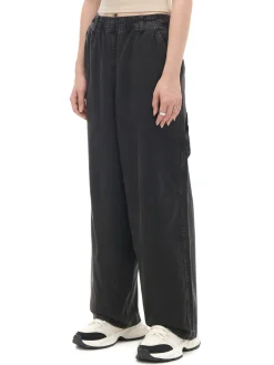 Cropp Spodnie*Szare spodnie baggy z wysokim stanem