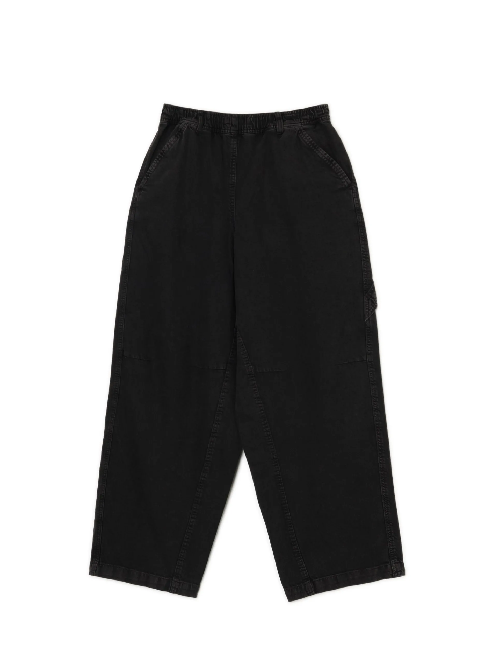 Cropp Spodnie*Szare spodnie baggy z wysokim stanem