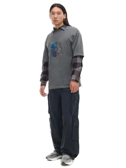 Cropp Spodnie*Szare spodnie loose z kieszeniami cargo