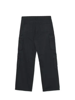 Cropp Spodnie*Szare spodnie loose z kieszeniami cargo