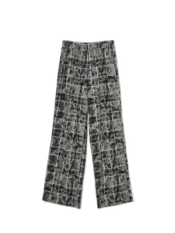 Cropp Spodnie*Szare spodnie w marmurkową kratę