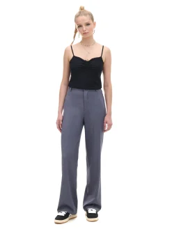 Cropp Spodnie*Szare spodnie z wysokim stanem