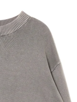 Cropp Swetry*Szary sweter z efektem sprania