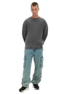 Cropp Swetry*sweter z prążkowanej dzianiny