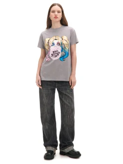 Cropp Koszulki, Topy*Szary T-shirt oversize Harley Quinn