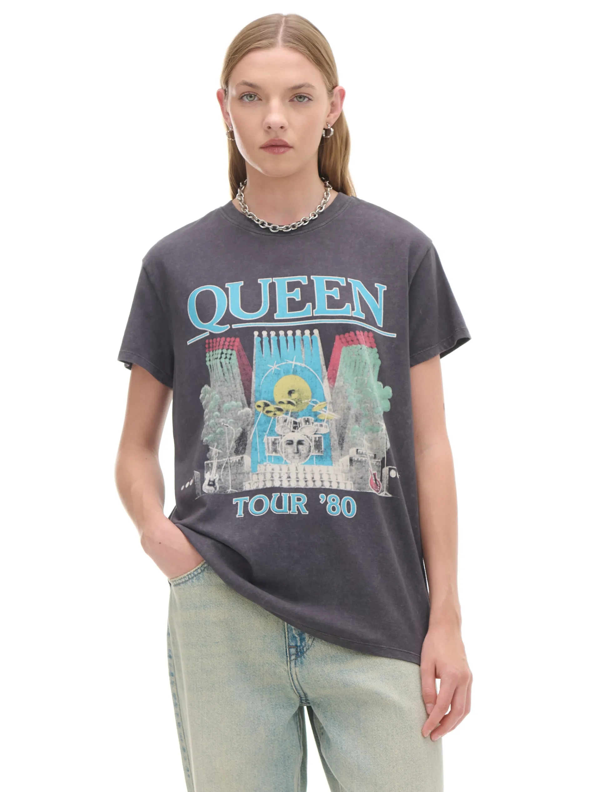 Cropp Koszulki, Topy*T-shirt z nadrukiem Queen