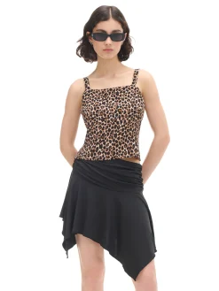 Cropp Koszulki, Topy*Top na ramiączkach w panterkę