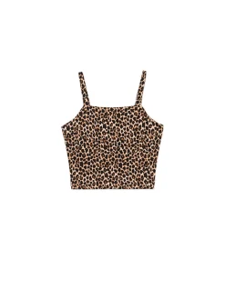 Cropp Koszulki, Topy*Top na ramiączkach w panterkę