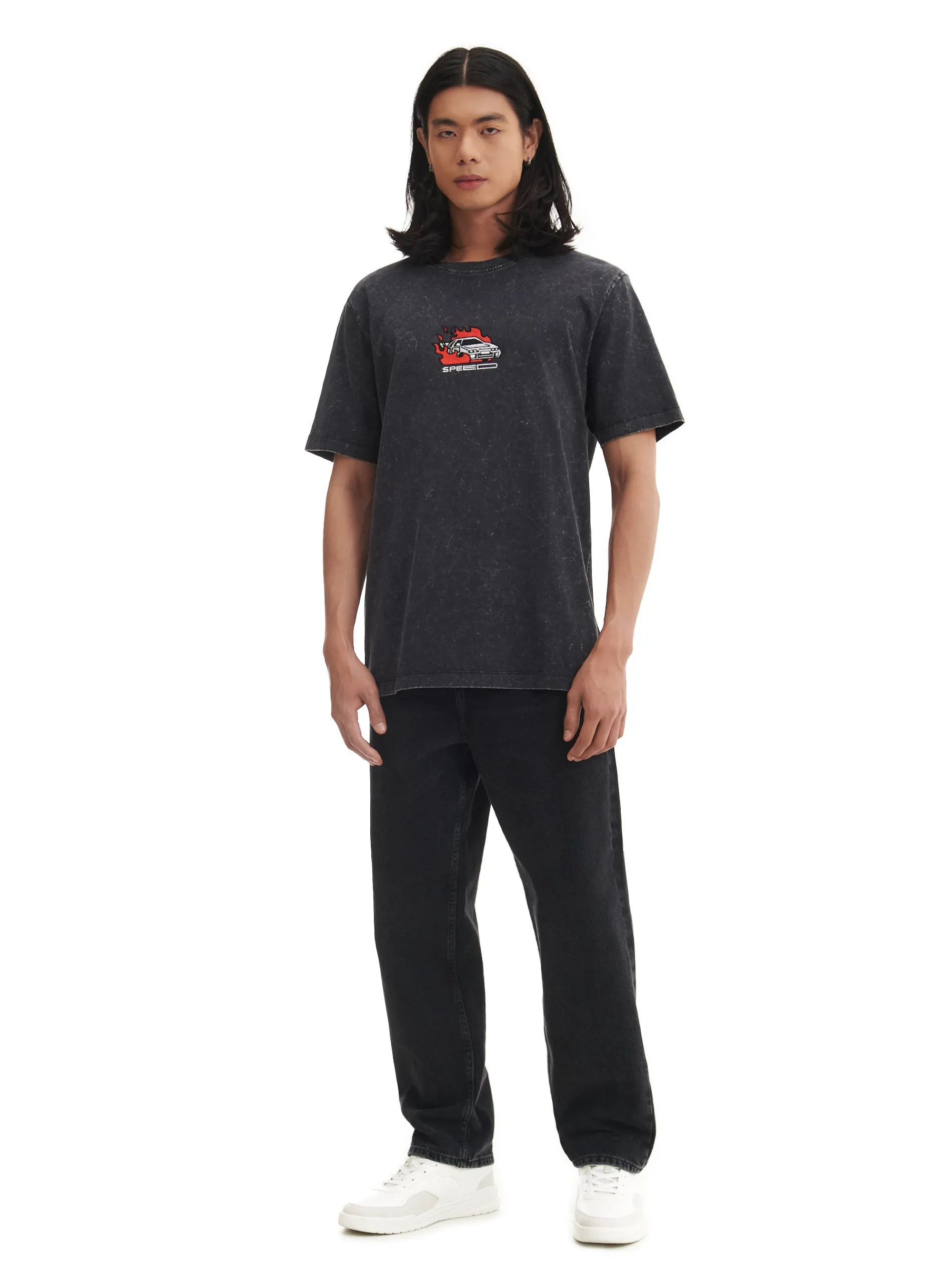 Cropp Koszulki*T-shirt z efektem acid wash