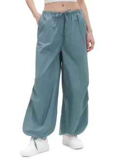 Cropp Spodnie*Turkusowe spodnie wide leg