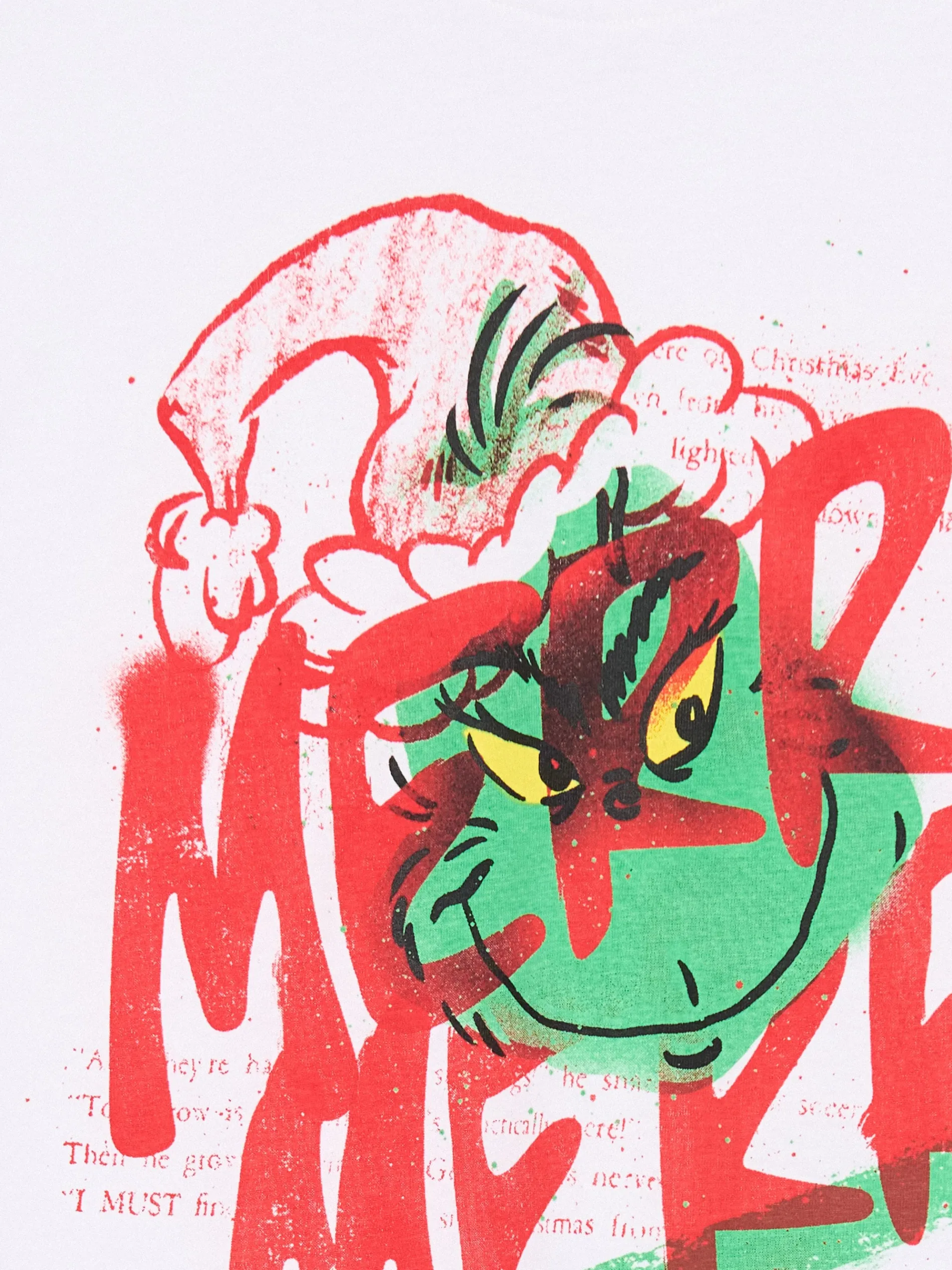 Cropp Ubrania Świąteczne|Koszulki, Topy*Świąteczna biała koszulka z Grinchem