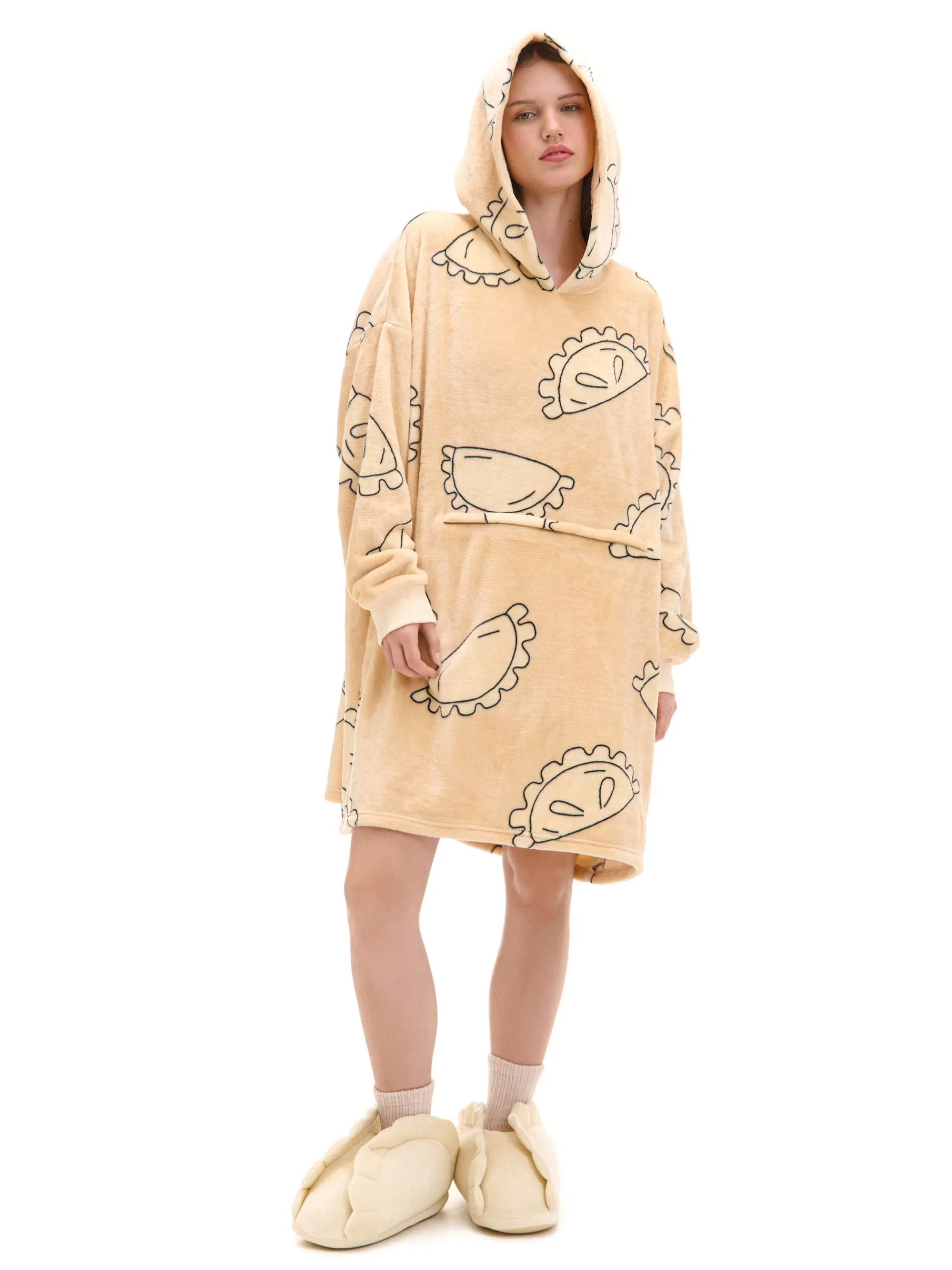 Cropp Cozy|Cozy*Świąteczna bluza snuddie w pierogi