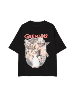 Cropp Ubrania Świąteczne|Koszulki, Topy*Świąteczna czarna koszulka z Gremlinami