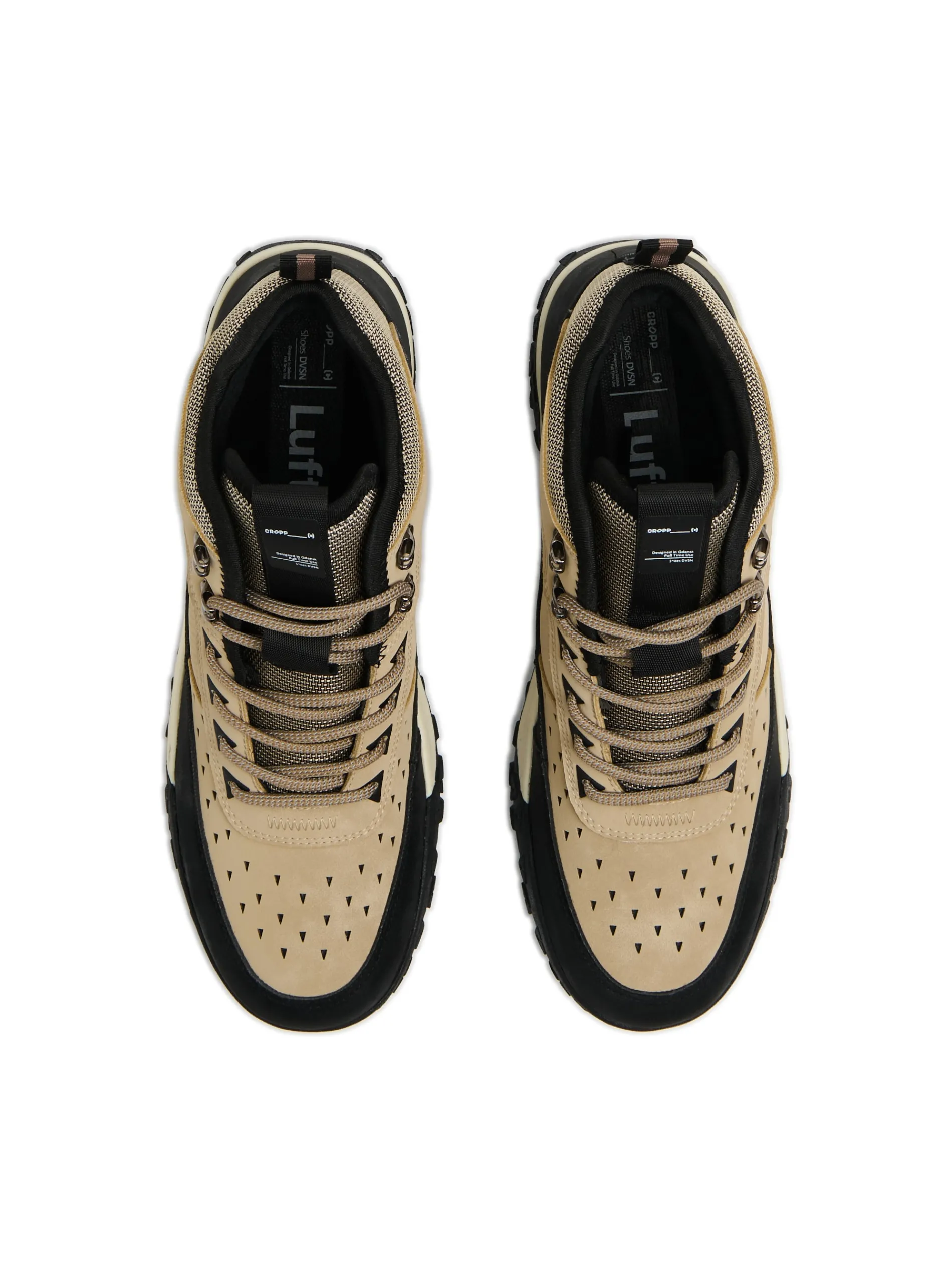 Cropp Za Kostkę*Wysokie beżowe sneakersy