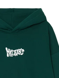 Cropp Bluzy*Zielona bluza hoodie z nadrukiem