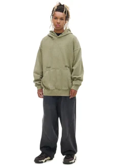 Cropp Bluzy*Zielona bluza loose z kapturem