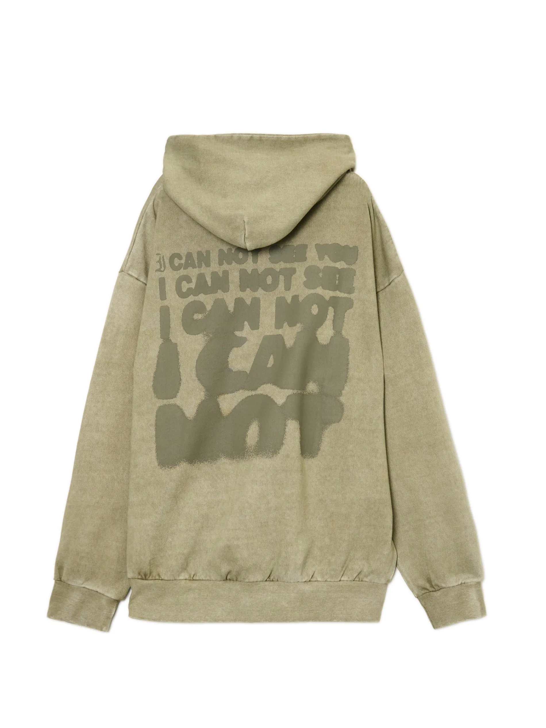 Cropp Bluzy*Zielona bluza loose z kapturem