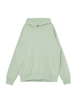 Cropp Bluzy*Zielona bluza z kapturem