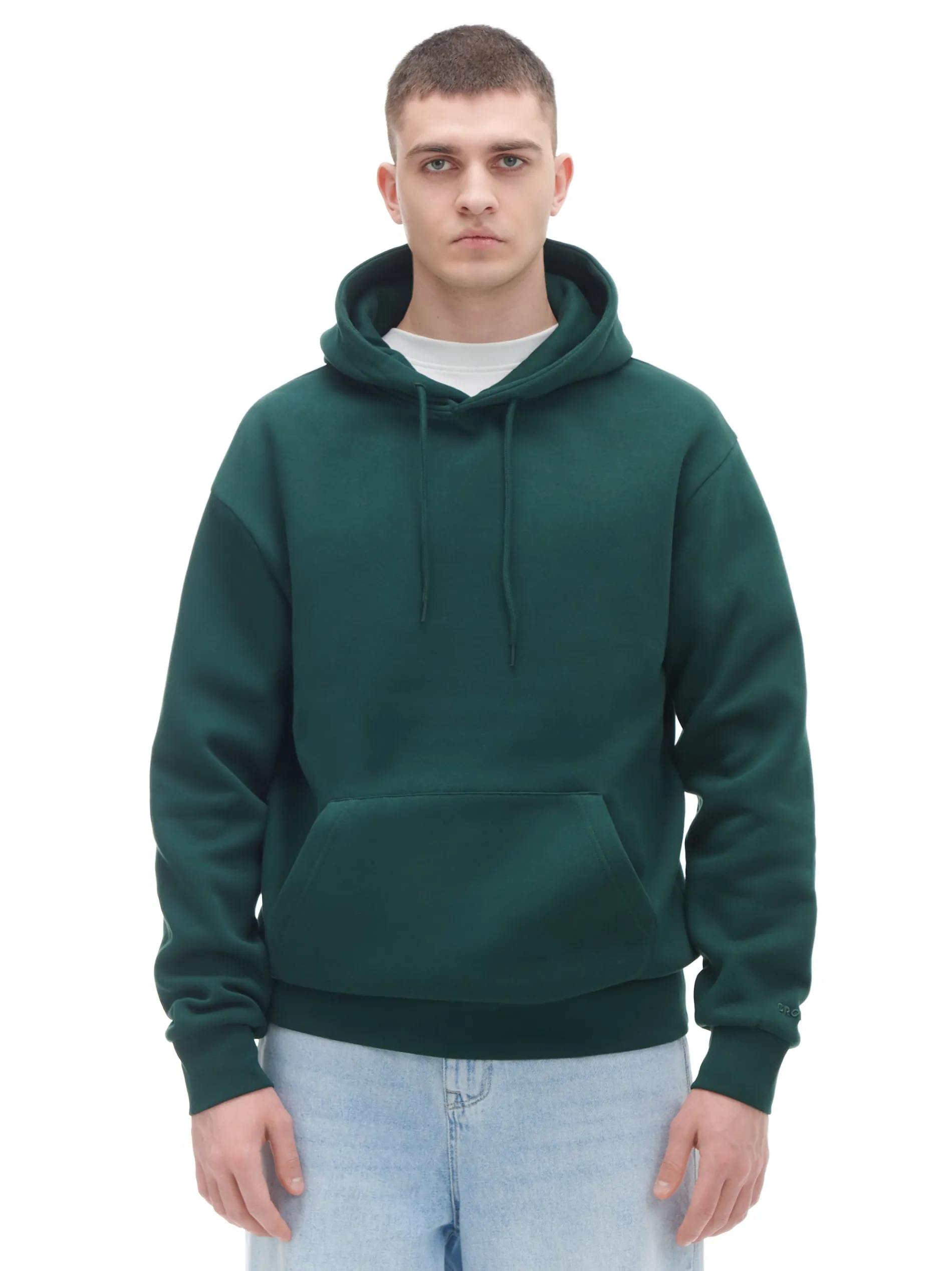 Cropp Bluzy*Zielona bluza z kapturem