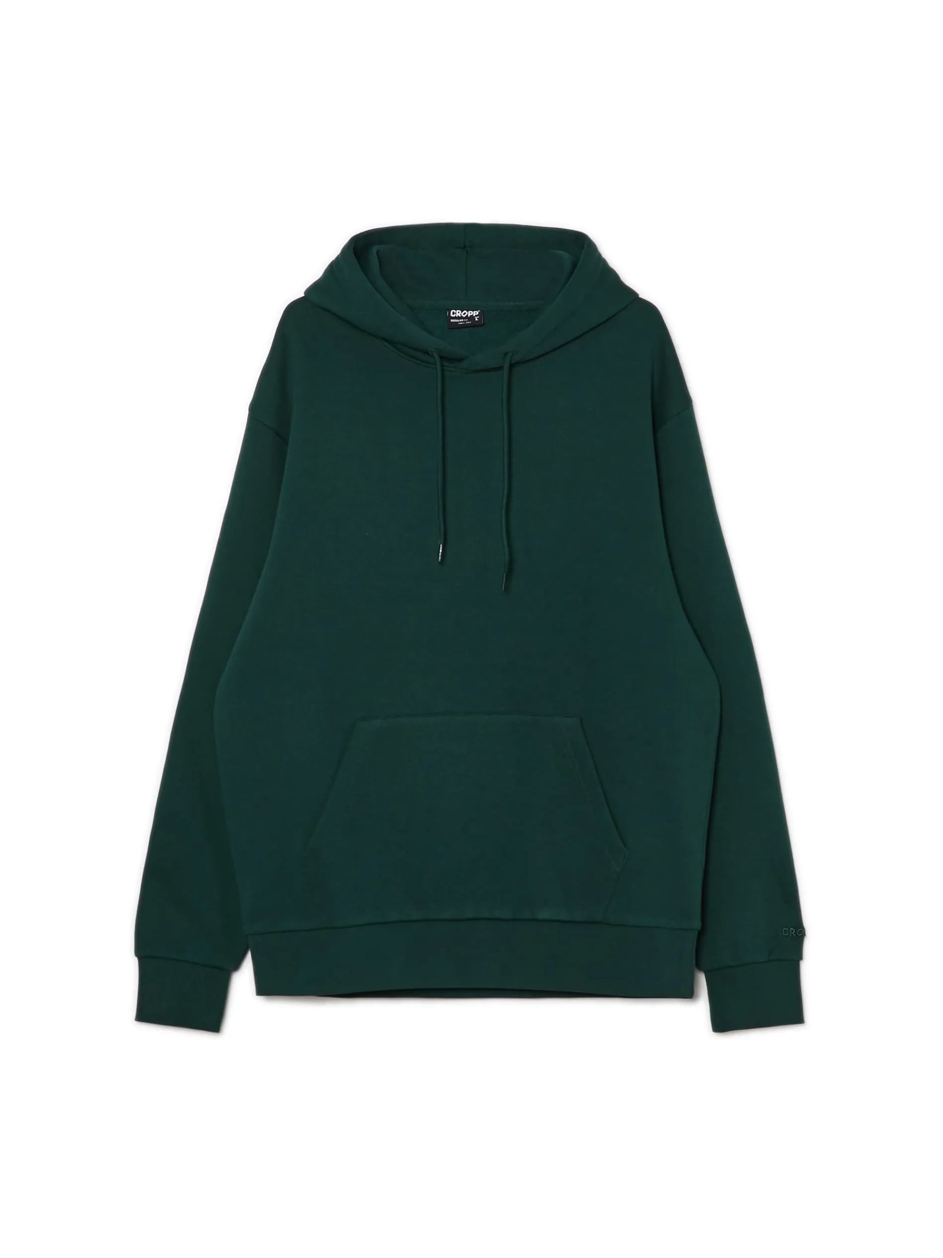 Cropp Bluzy*Zielona bluza z kapturem