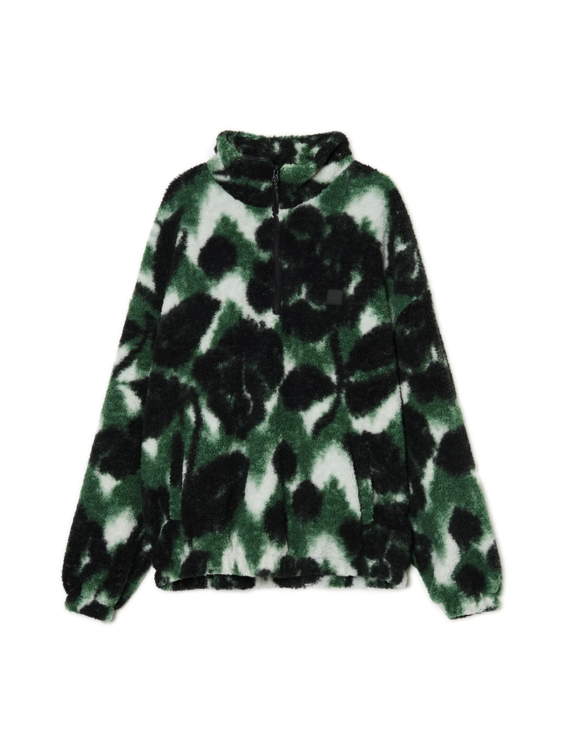 Cropp Bluzy*Zielona polarowa bluza ze stójką