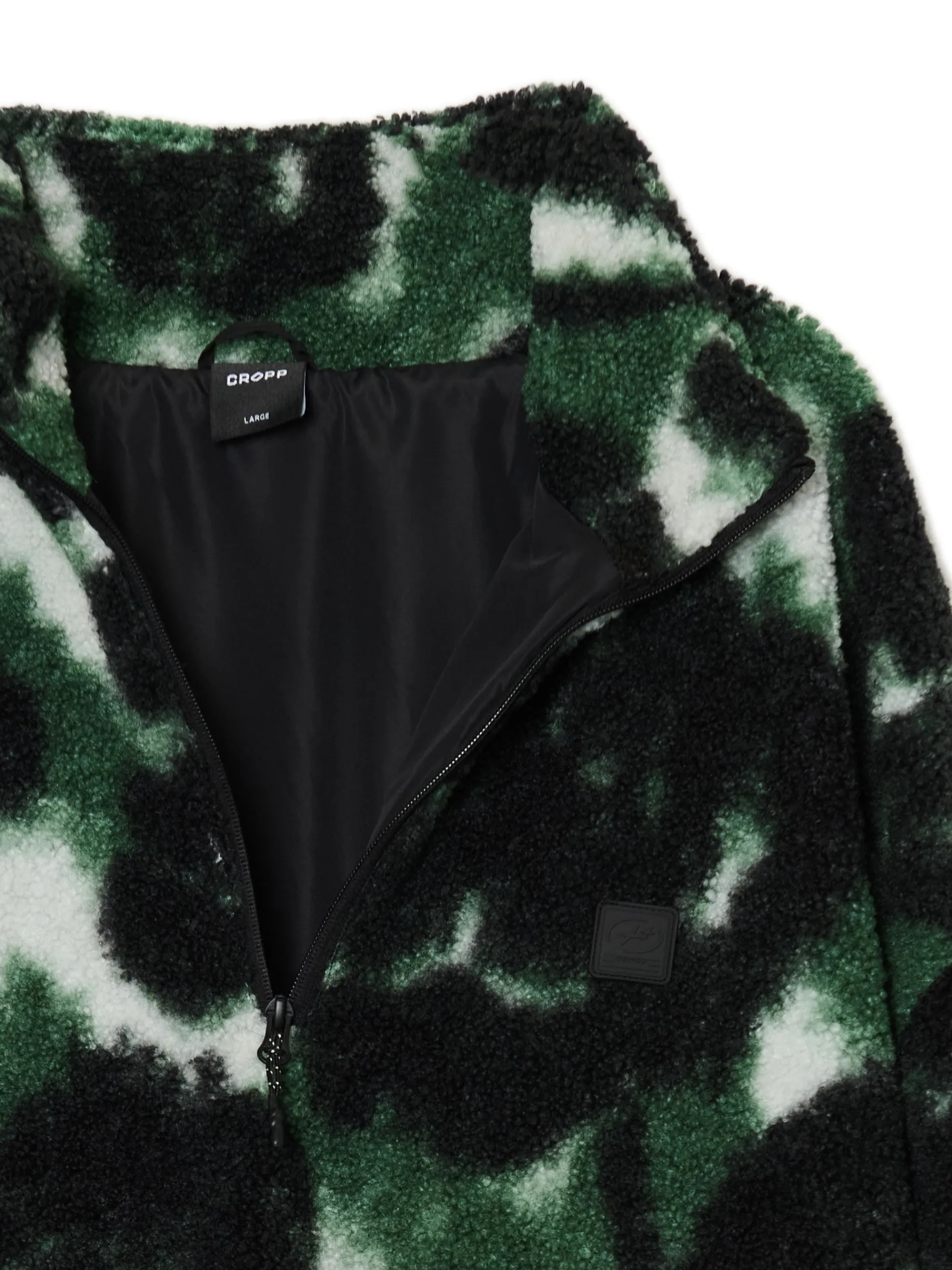 Cropp Bluzy*Zielona polarowa bluza ze stójką