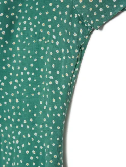 Cropp Sukienki, Kombinezony*Zielona sukienka mini w stokrotki